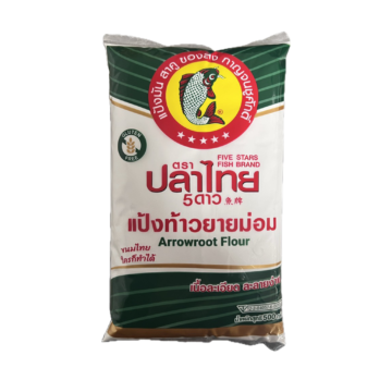 Bag of Five Stars Fish Brand Arrowroot Flour (Paeng Tao Yai Mom), 500g