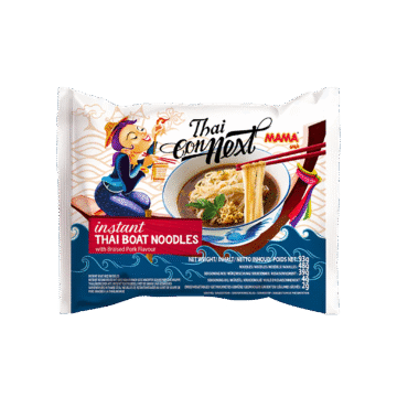 Pack of Mama Thai Connext Instant Boat Noodles (Braised Pork Flavour), 93g
