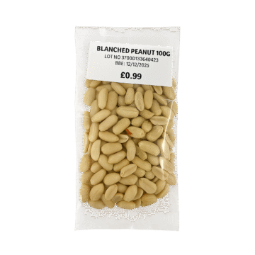 Pack of Raw Blanched Peanuts (Skinless),100g