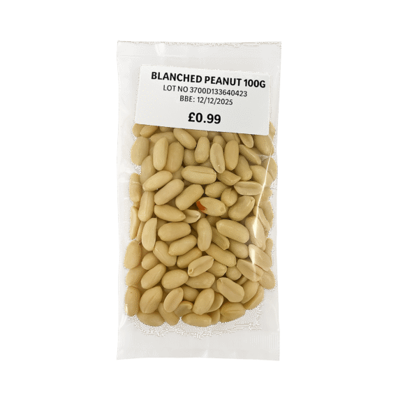 Pack of Raw Blanched Peanuts (Skinless),100g