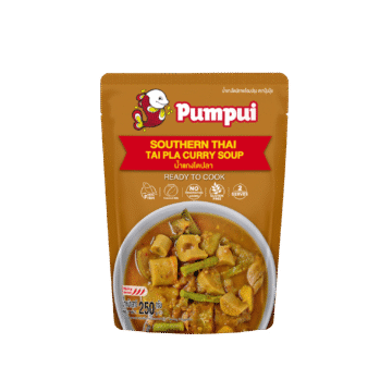 Packet of Pumpui Southern Thai Tai Pla Curry Soup 250g, ready-to-cook authentic spicy fish kidney curry