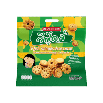 Packet of VFoods Assorted Pineapple Jam Biscuits