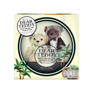 Box of Dear Teddy Flower Biscuits with Coconut Cream