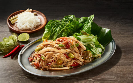 Gluten-Free Thai Spicy Rice Noodle Salad (Tum Sen Lek)