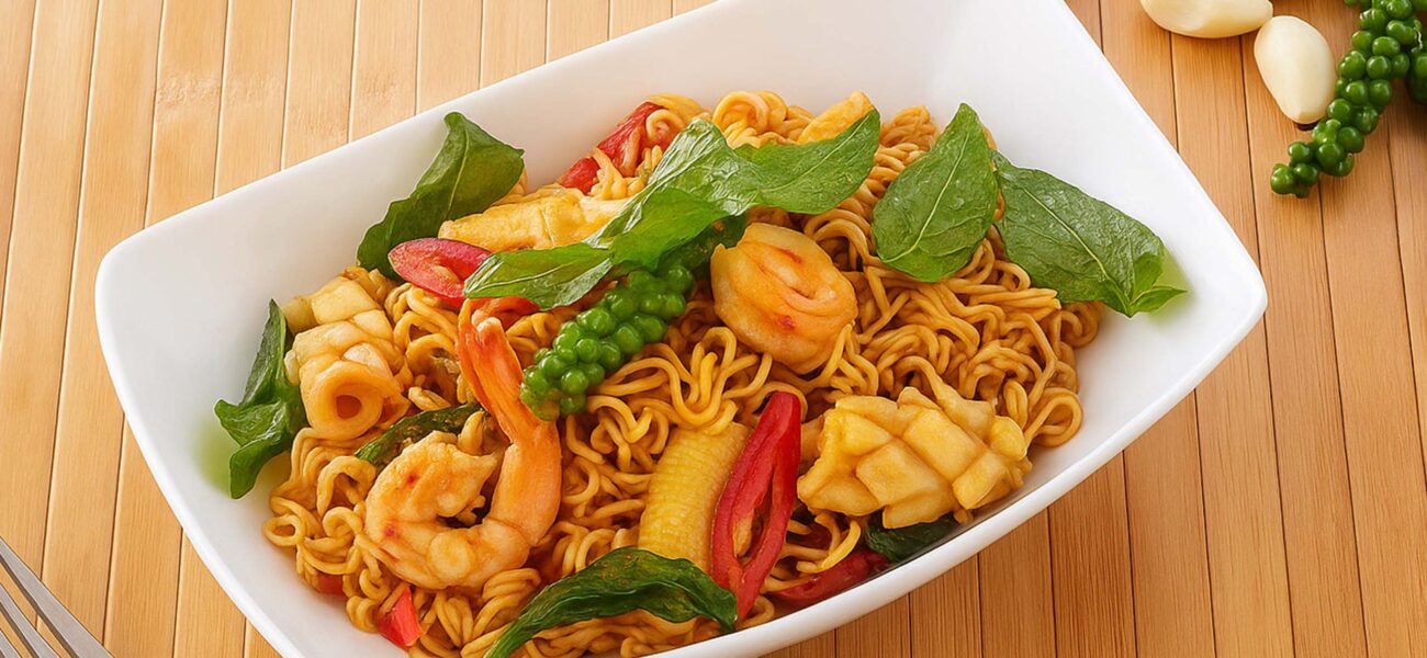 THAI DRUNKEN NOODLES WITH INSTANT NOODLES (MAMA PAD KEE MAO)