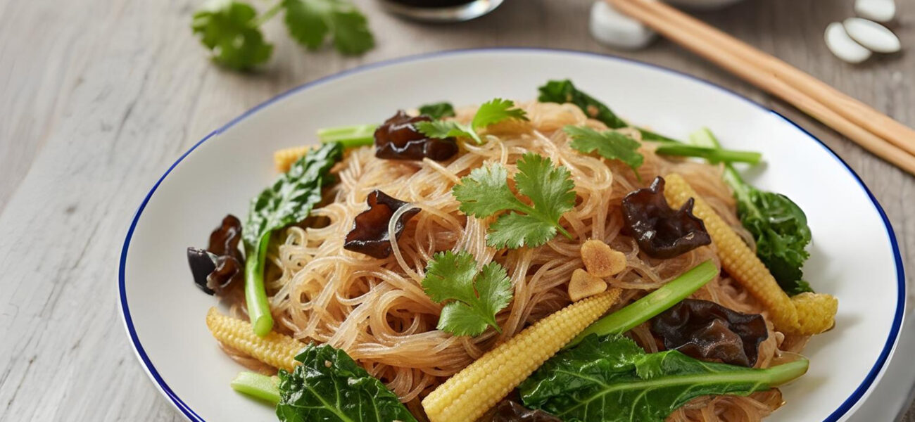 cover-VEGAN THAI GLASS NOODLE STIR FRY สูตรผัดวุ้นเส้นเจ